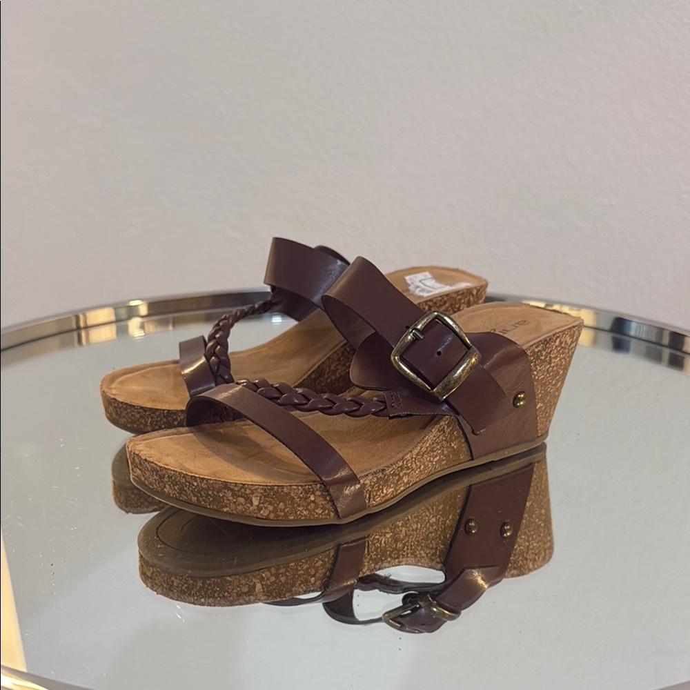 Women's Brown Wedge Sandals